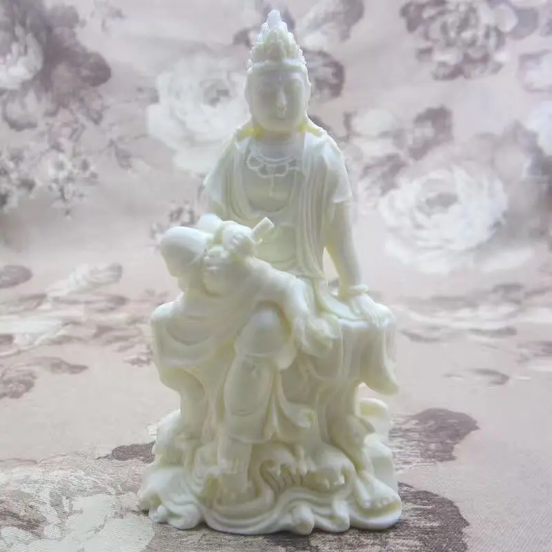 

Carved Creative Ivory Nut Free Guanyin Crafts Home Car Car Interior Decoration Decorations Gift