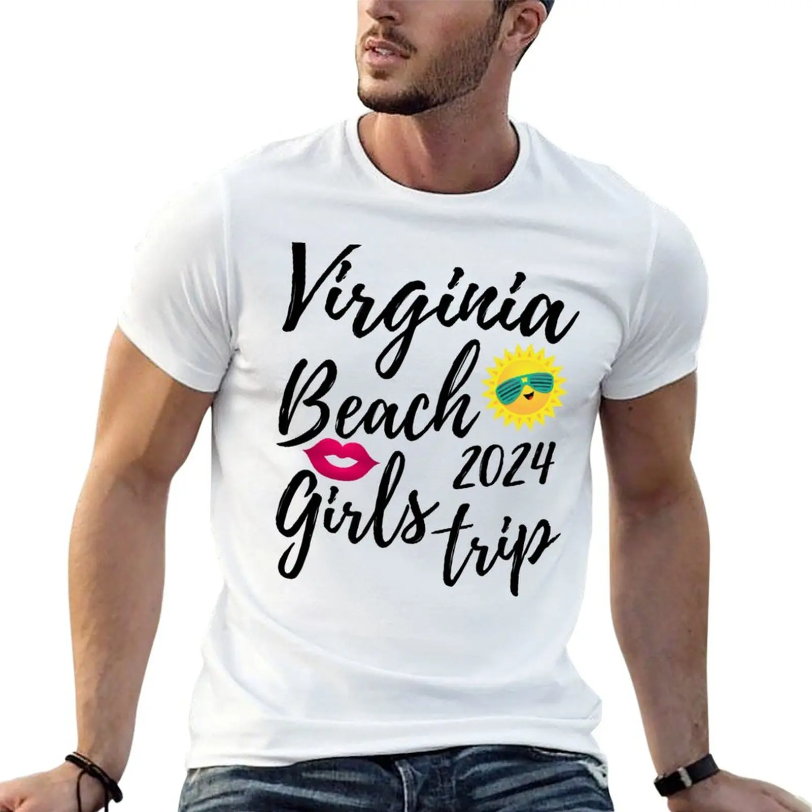 Virginia Beach Girls Trip 2024 Bachelorette USA Vacation Fun Matching Group Travel Design T-Shirt