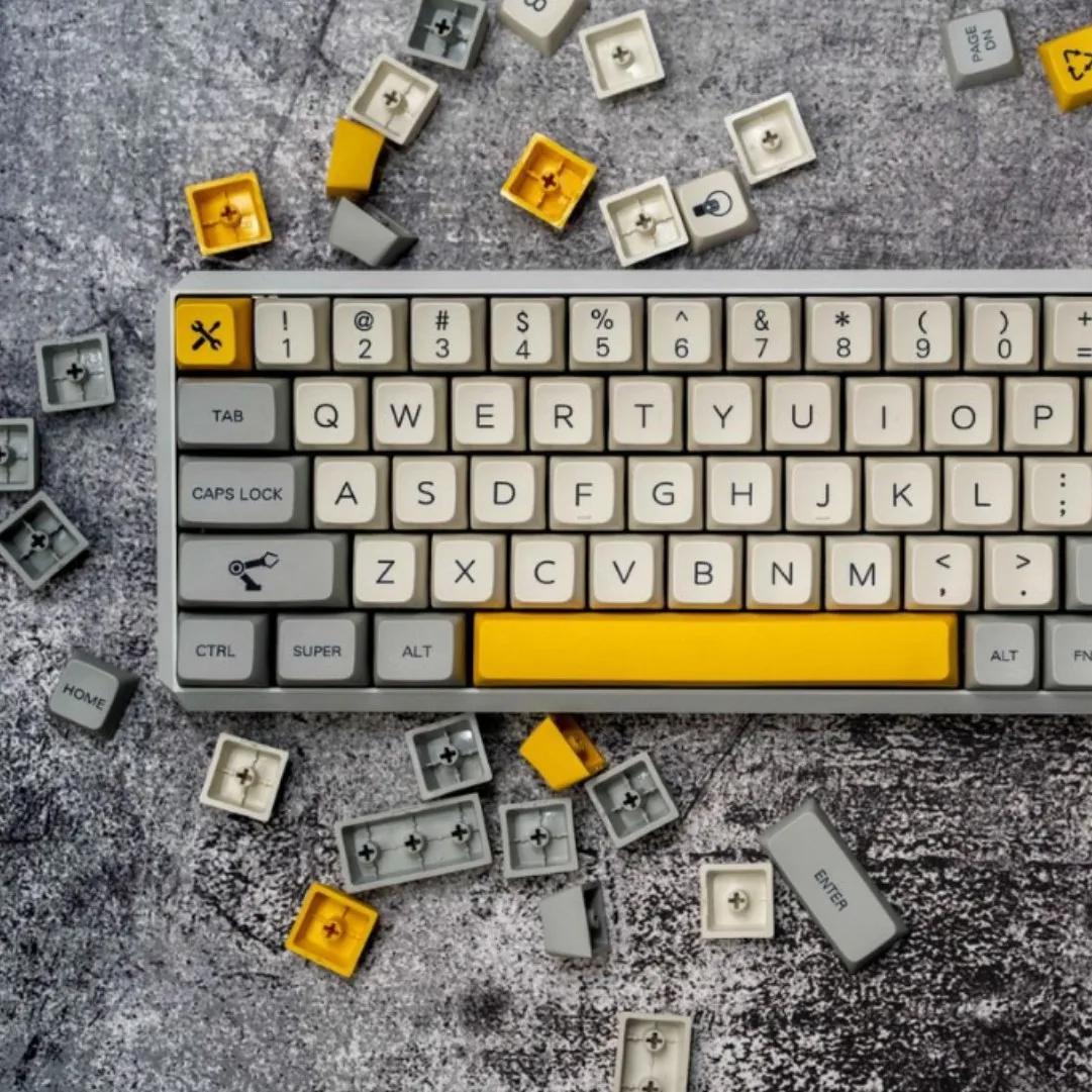 Minimal gray MDA height PBT five-sided sublimation keycap 127 keys Minimal gray can be customized