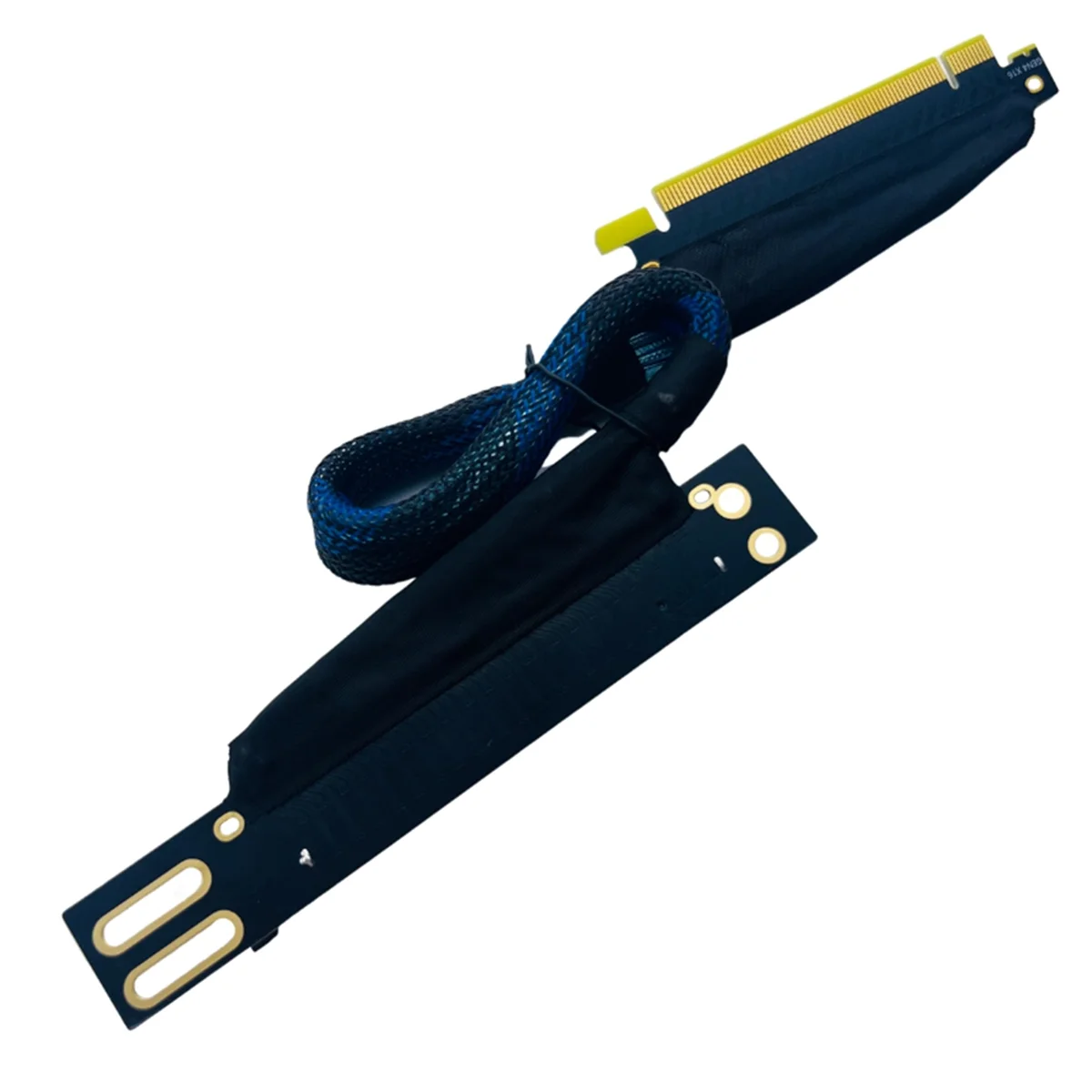 AAAE PCIE 4.0 X16 GPU Server Graphics Card Extension Cable Woven Mesh Cable Bundle Right Out GEN4 Extension Cable,30cm