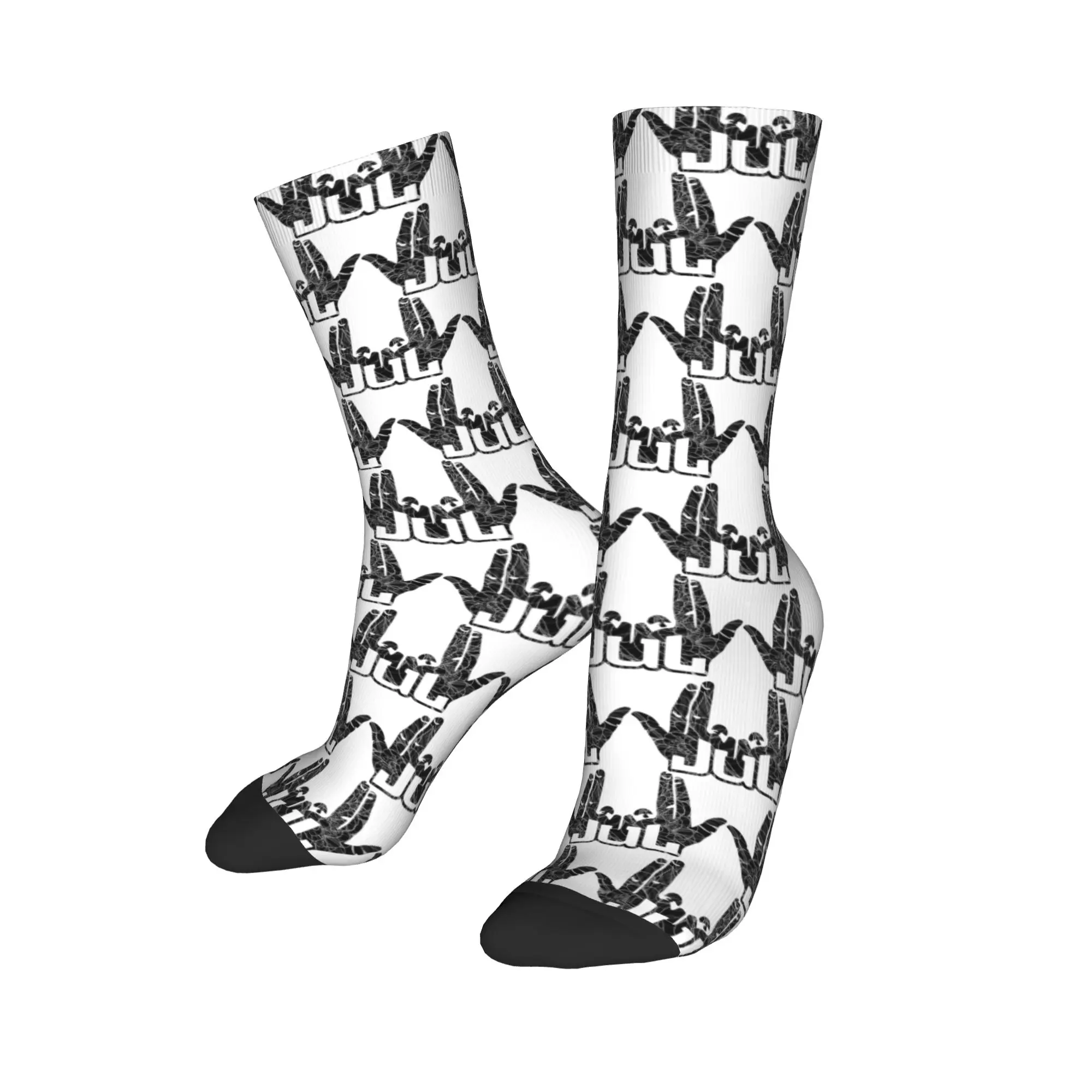 Jul Rapper Socks Men's Women's Polyester Fashion  Socks Novelty Spring Summer Autumn Winter Middle Tube Socks Gifts