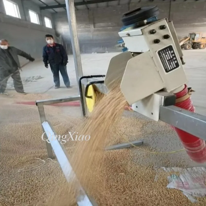 Portable Grain Suction Machine 220V Vehicle Mounted Grain Extractor Wheat Grain Suction Auger Corn Spiral Feeding Conveyor