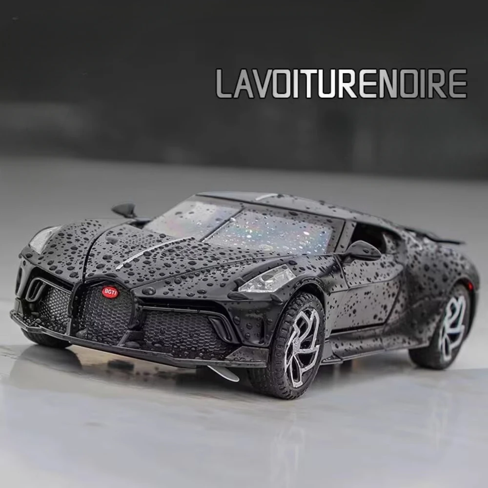 1:32 Scale Bugatti La Voiture Toy Model Car Metal Alloy Diecast Pull Back Music Light Car Model Boys Miniature Collection Gifts