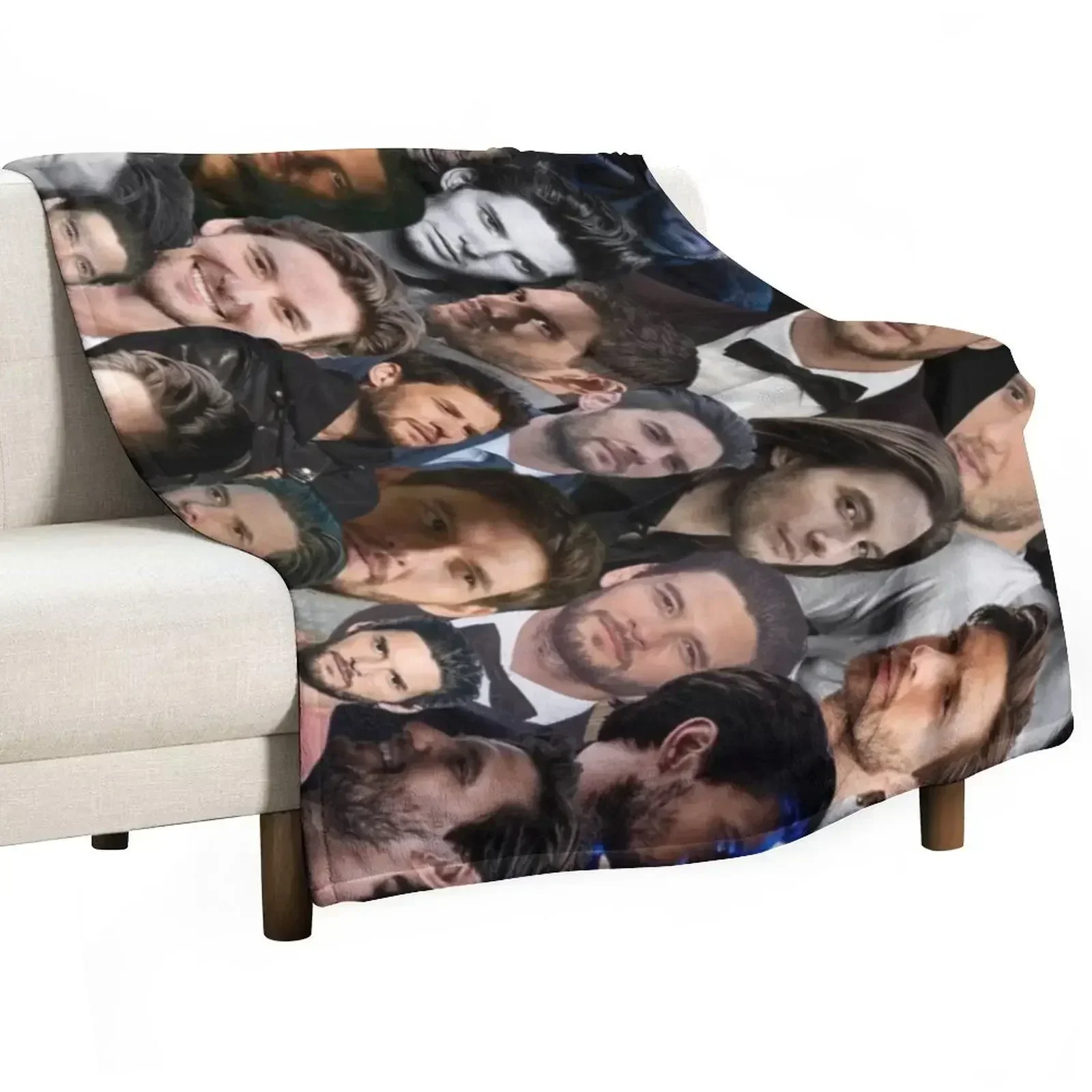

New ben barnes photo collage Throw Blanket cosplay anime Furry Blankets