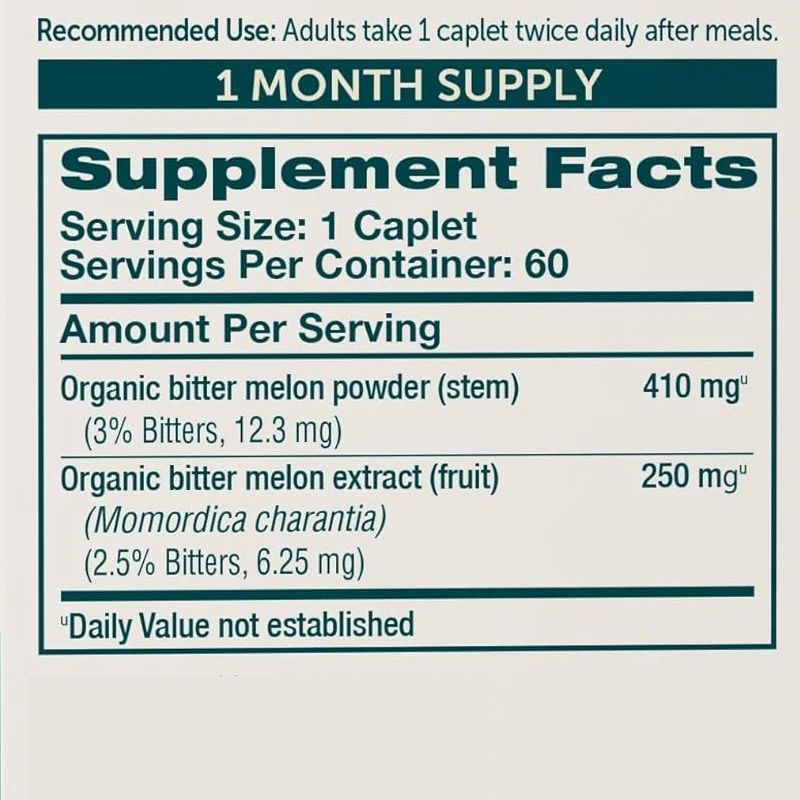 Himalaya Organic Bitter Gourd, Used for Glucose Metabolism, 660 mg, 60 capsules