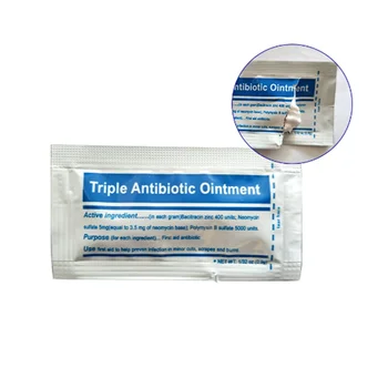 Onguent triple antibactérien, 0.9 g/paquet, gel pour les brûlures, kit de premiers soins, accessoires spanburn crème soins des plaies anti-infection