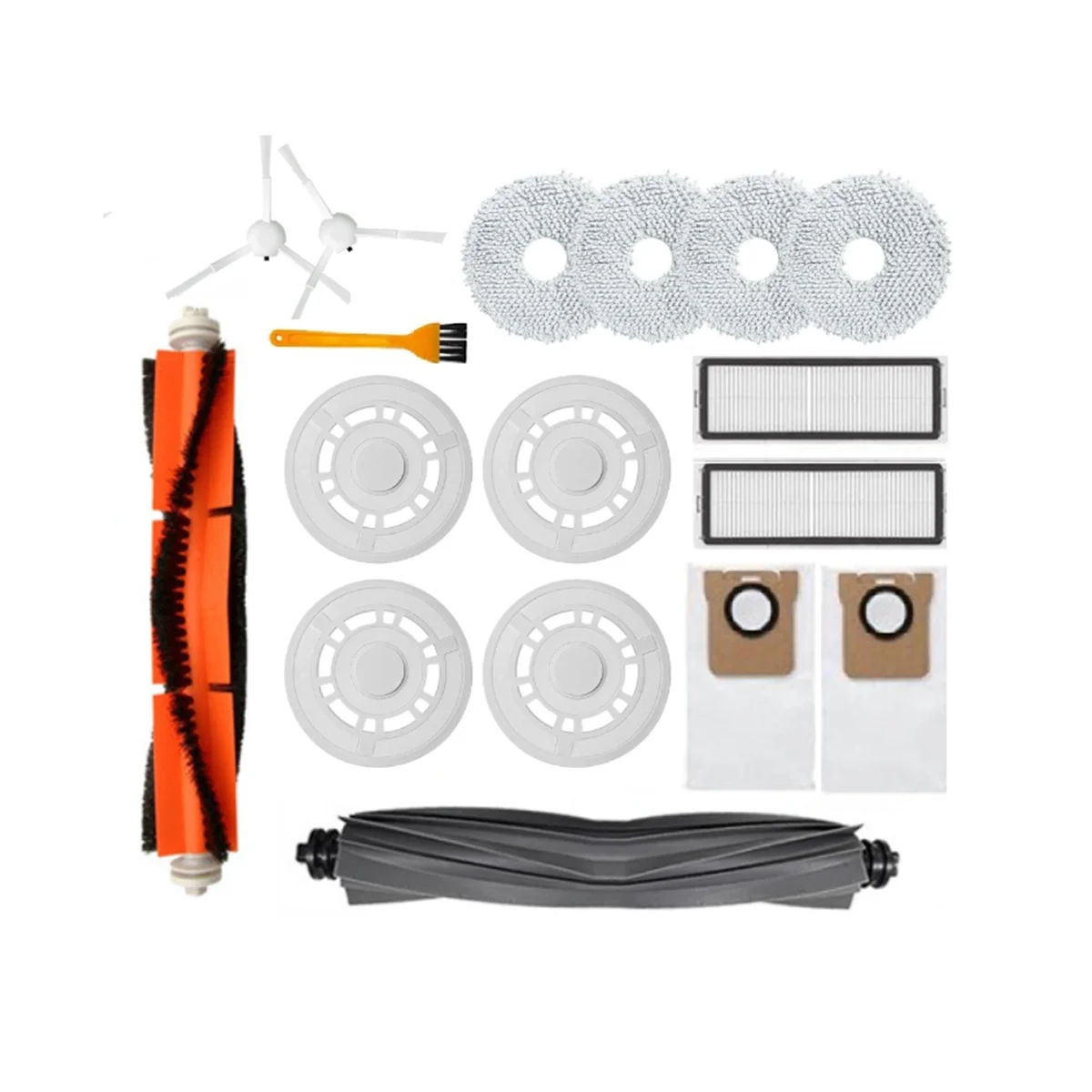 Kit de accesorios para S10 / S10 Pro Pieza de repuesto robótica Filtro de cepillo lateral principal Soporte de paño de fregona Bolsa de polvo-ABLM