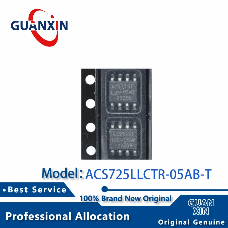 

100% New ACS725LLCTR-05AB-T SOIC-8 Marking ACS725LLCTR-05
