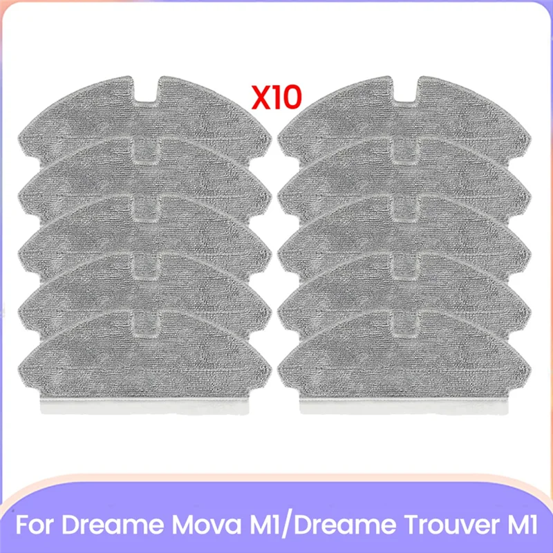 

Тряпка для швабры A84G для пылесосов Dreame Mova M1 / Trouver M1, эффективные аксессуары для уборки дома, 10 шт.