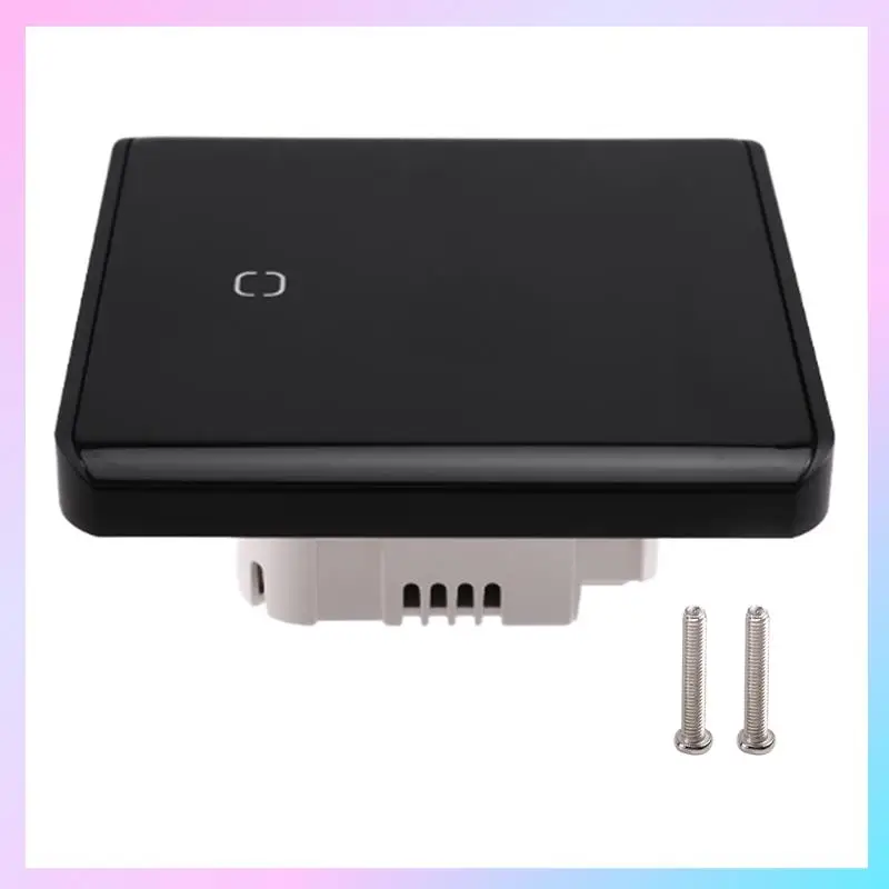 T23C Smart Switch Tuya Zigbee 3.0 Wireless LED Display Glass Touch Switch EU Plug For Home Black