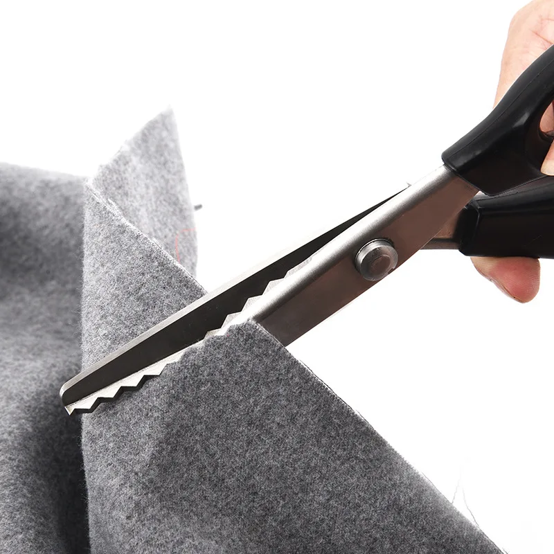 23.5cm Zig Zag Sewing Cut Dressmaking Tailor Shear Pinking Scissor Leather Craft Fabric Upholstery Tool Textile DENIM