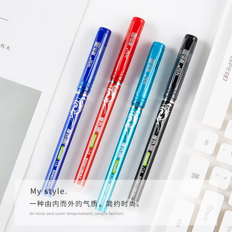 

Advanced 12pcs Boxed Erasable Pen Friction Heat Rub Black Blue Heat Easily Student Gel Pen Can Eliminate Water Gift