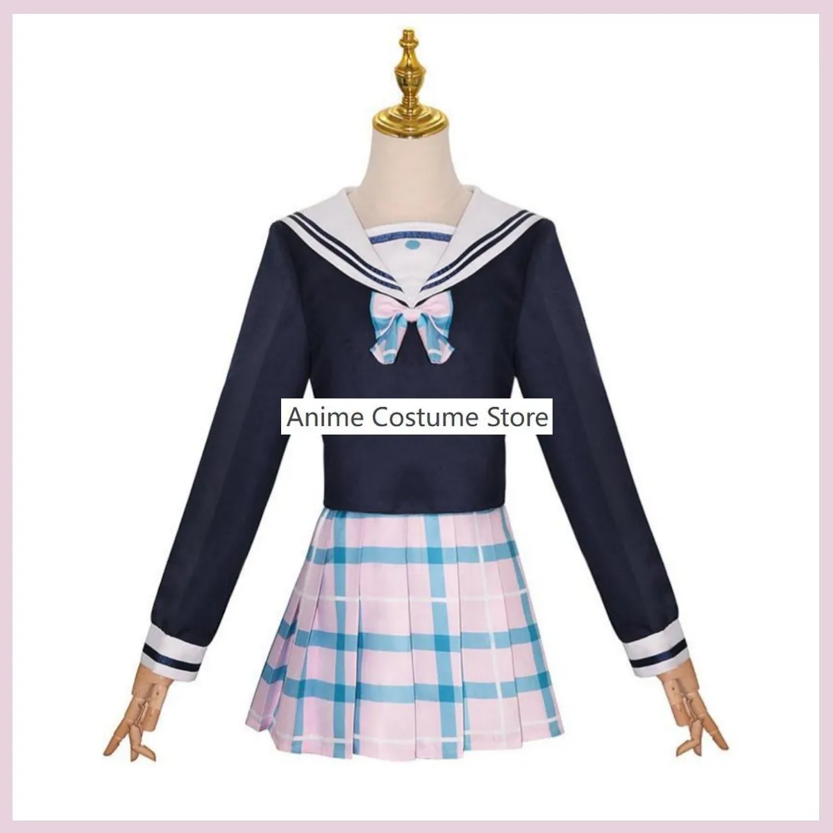 Game The Idolm@Ster Sakuragi Mano Cosplay Costume Japanese Jk School Uniforms Checkered Skirt Woman Sexy Kawaii Halloween Suit