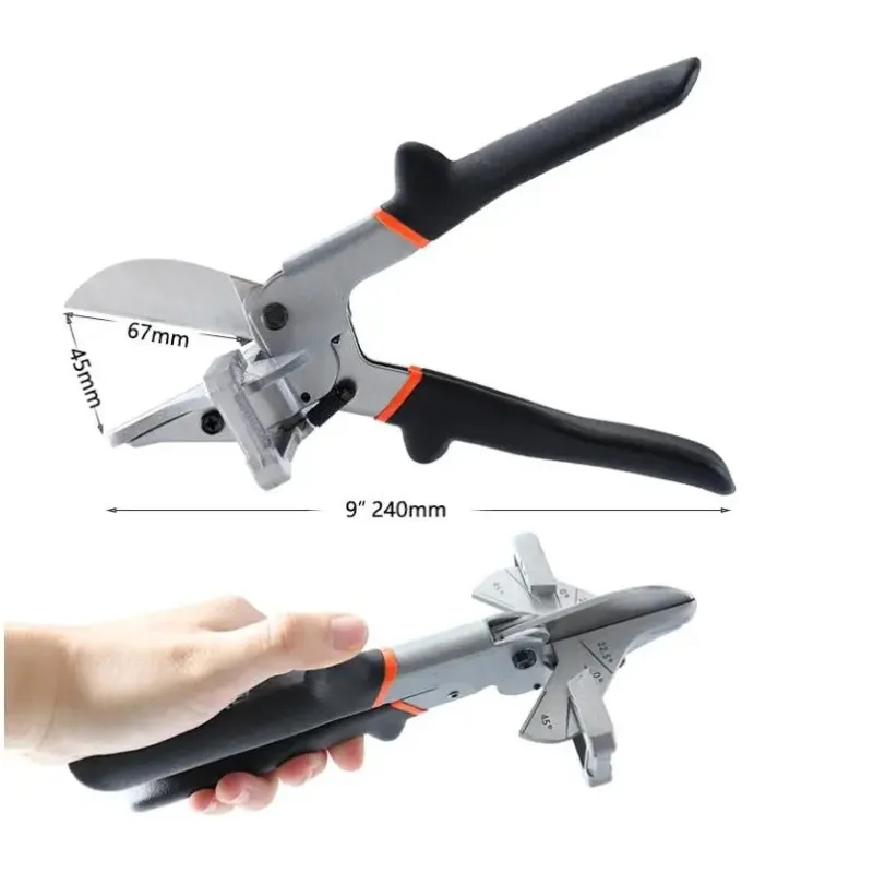 45-120 Degree Miter Cutter Multi-angle Bevel Scissors Hand Shear PVC PE Plastic Pipe Clippers for Housework Home Decor Plumbing