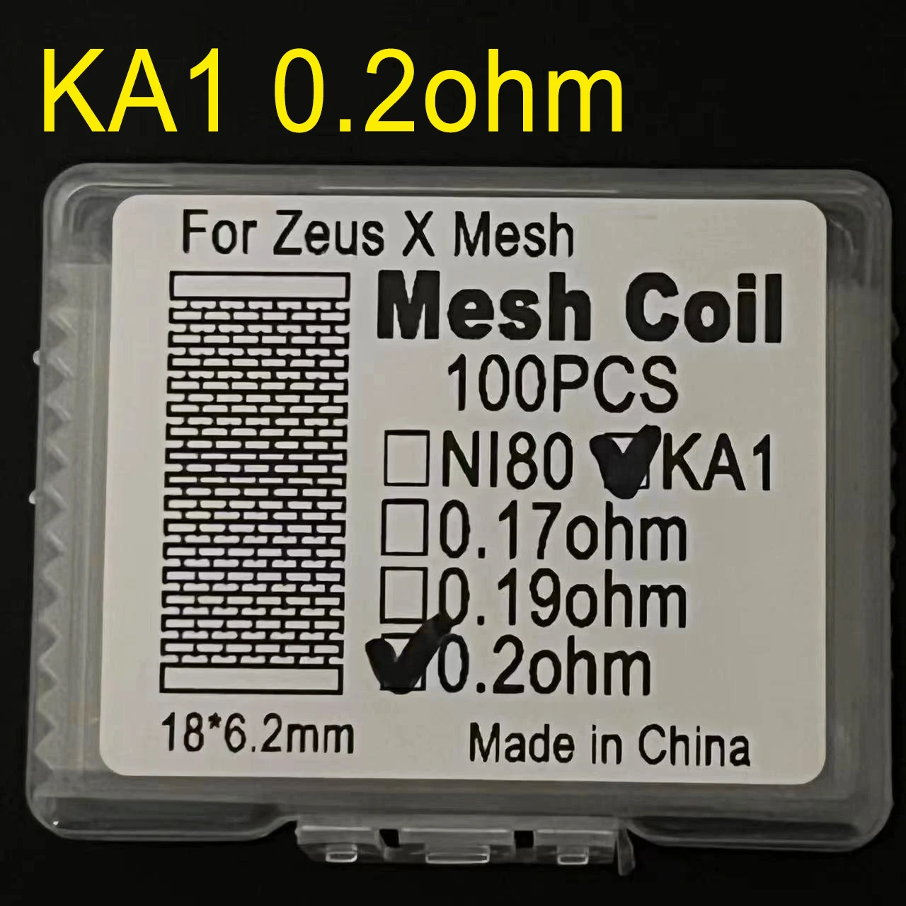 100PCS 3 Types Mesh Platform DIY Mesh Coil 0.18 0.19 0.2ohm fit for ZX Zeus  X Mesh/Kylin M/M Pro/Profile/Unity V1.5 Ni80/A1 II