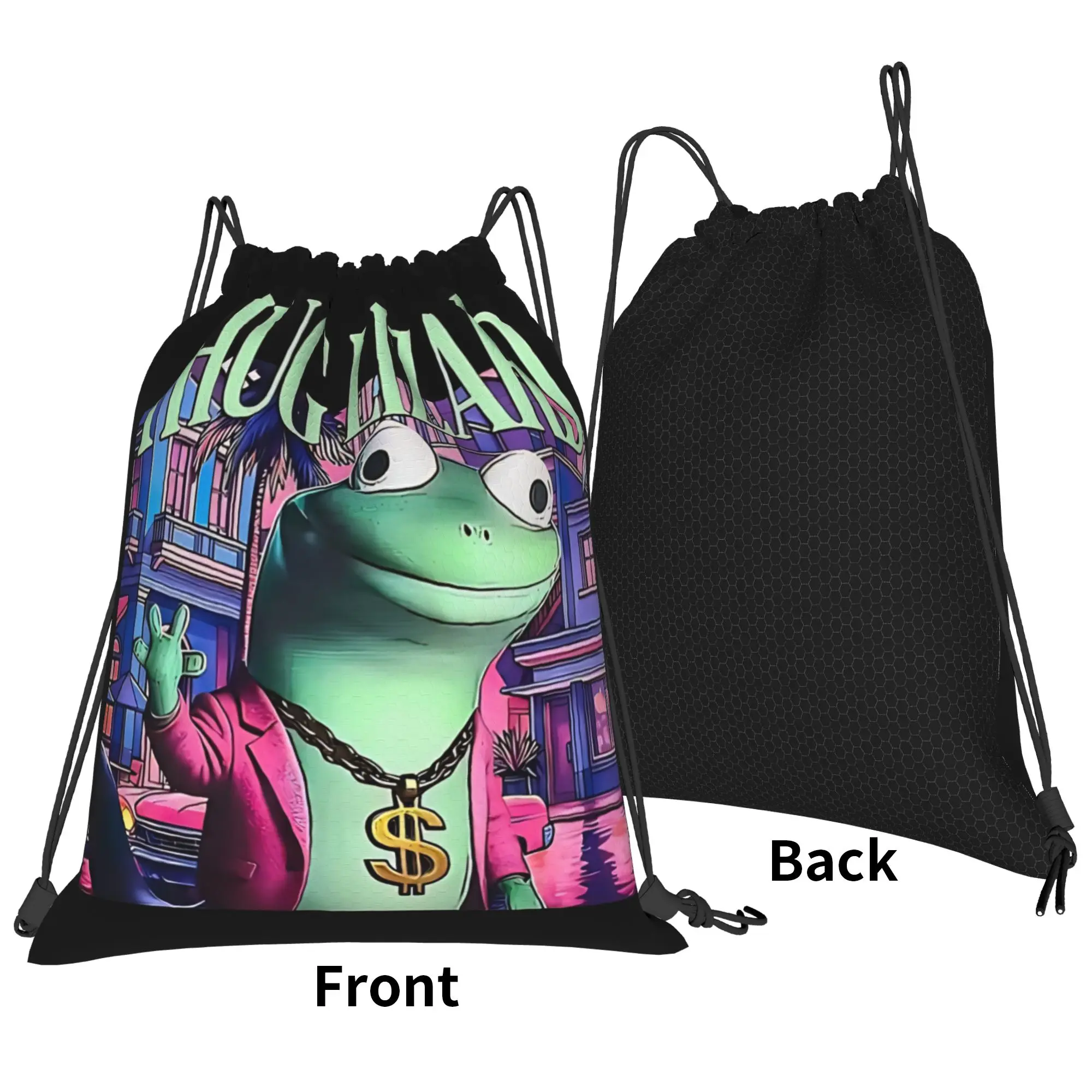 Lizard Thug Lizard Portable Hiking Riding Gym Drawstring Storage Sporty Backpacks