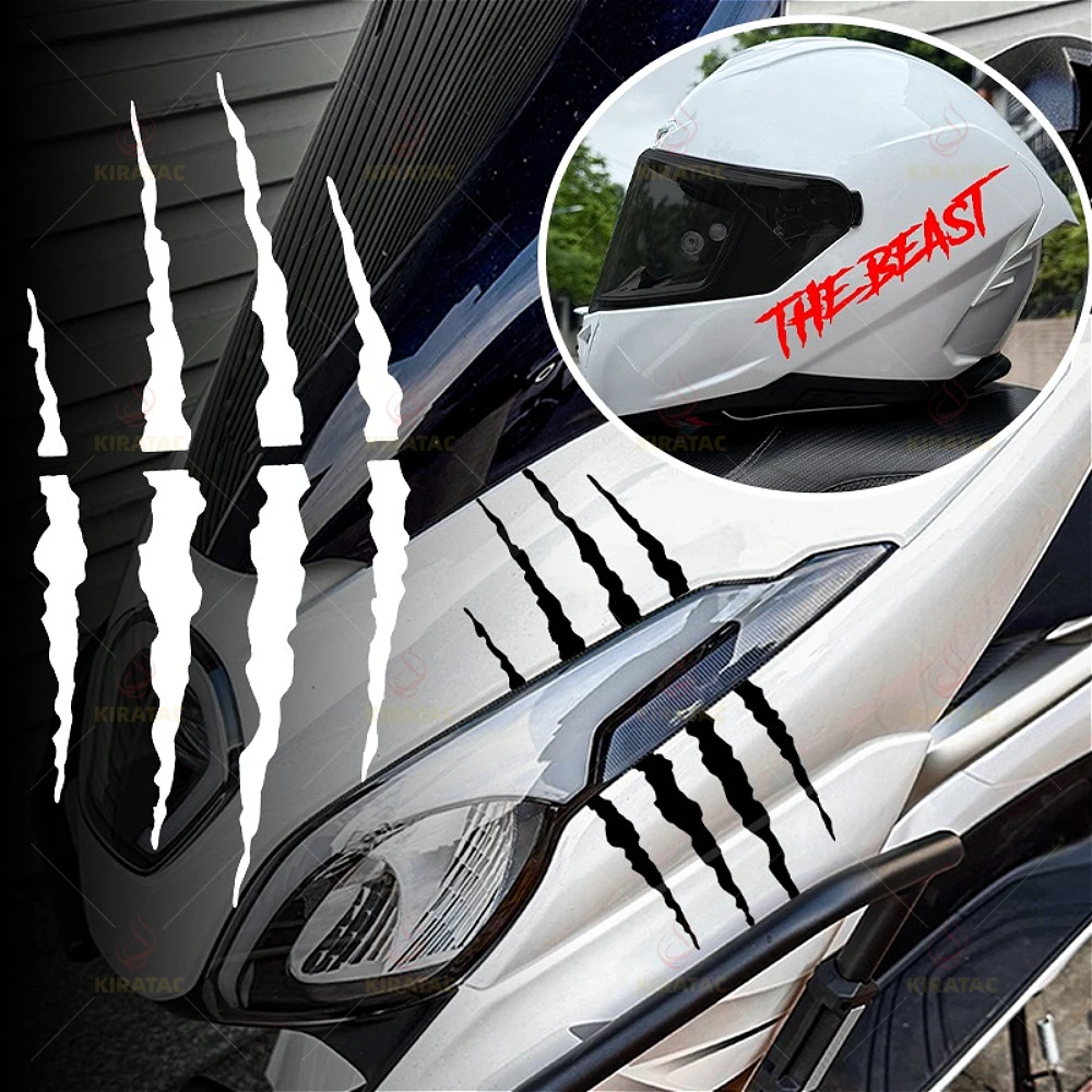 

1Set Monster Claw and THE BEAST Motorcycle Sticker Waterproof DIY Helmet Headlight Fairing Modified Self-adhesive Vinyl Decals