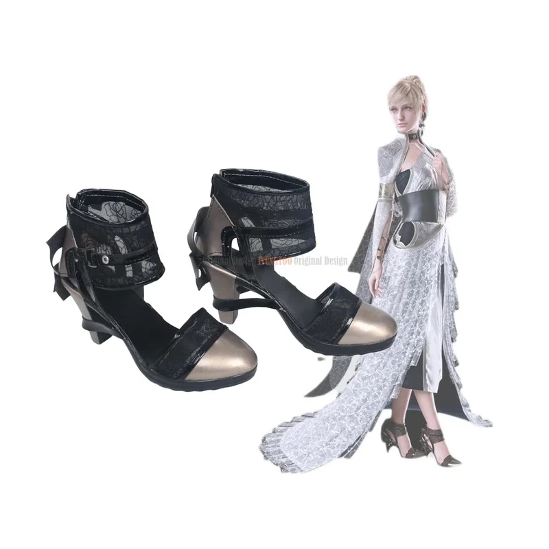 

Lunafreya nox fleuret Shoes Cosplay Final Fantasy XV Kingsglaive Lunafreya nox fleet Cosplay Shoes High Heel Sandals Cosplay