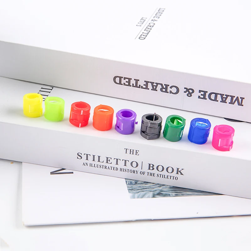 10PCS Vogel Clip Ringe Taube Fuß Ring Kunststoff Clip Ringe Vogel Clip Marker Tag 0,9 cm