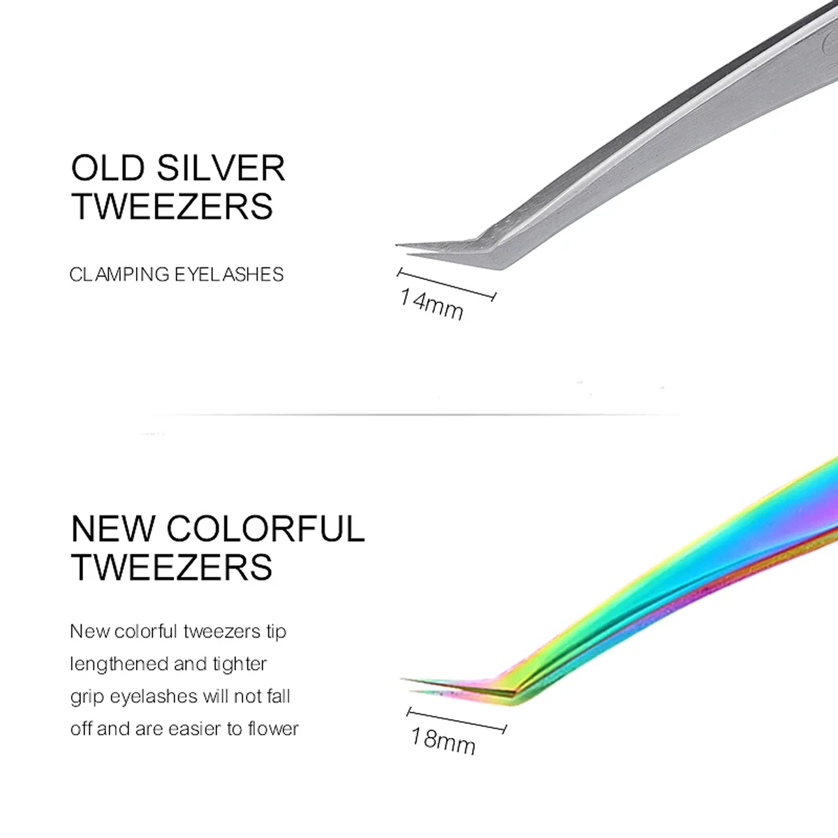 디세마스 DM-1911 볼륨 래쉬 연장용 핀셋 속눈썹 연장용 전문가용 스테인리스 스틸 도구