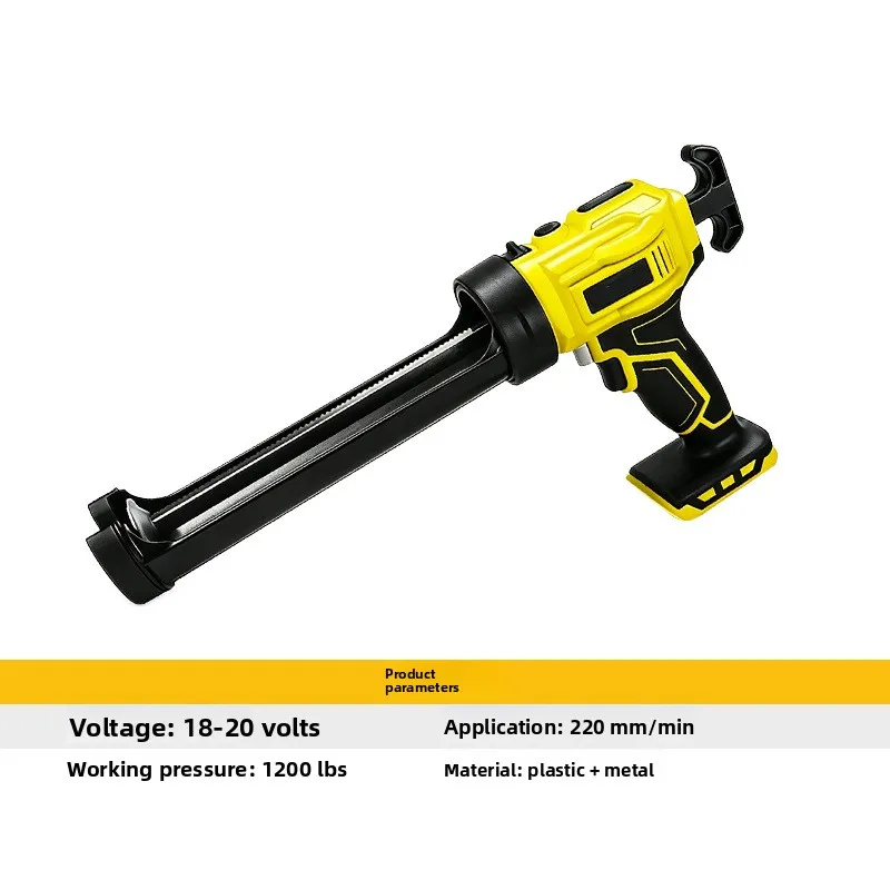 Cordless Electric Caulk Gun with LED Light, Lithium-Ion Glue Gun for Glass Sealant and Gap Filling