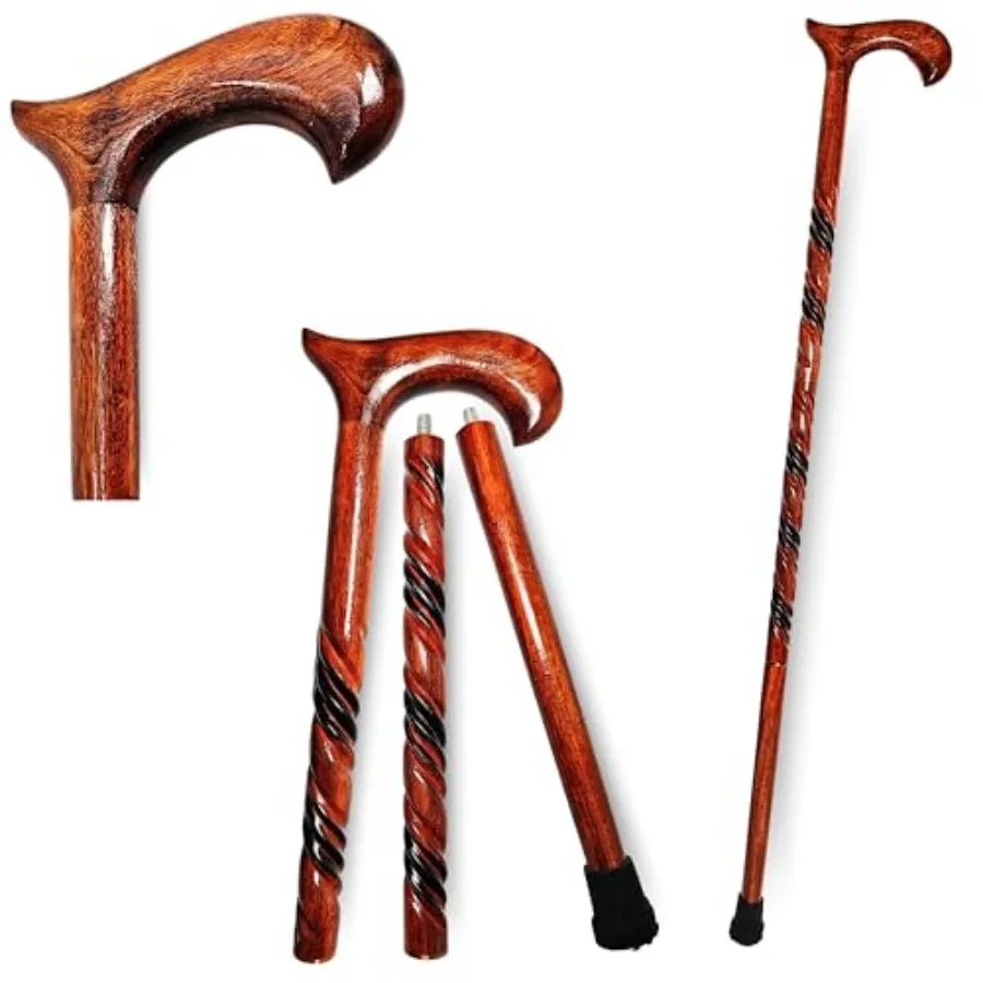 

Walking Stick Cane Wooden Stick Handcrafted Best Wood for Mens and Women Senior Fancy Foldable Wooden Handle Walking Stick Cane