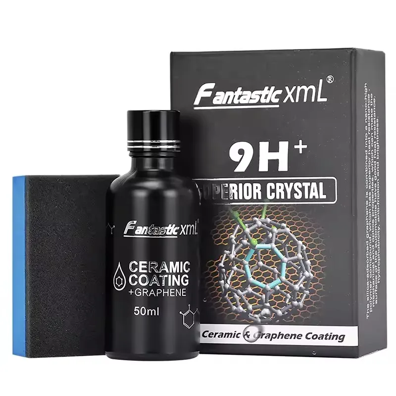 Fantástico Revestimiento Cerámico XML 9H+ de 50 ml, Alto Brillo, Hidrofobicidad, Antiarañazos, Nano Revestimiento, Protección para el Cuidado del Automóvil