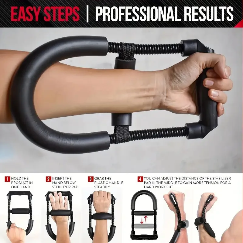 

Домашнее тренировочное оборудование для рук, тренажер для укрепления запястья, прочный регулируемый строитель мышц, идеально подходит для дома/тренажерного зала