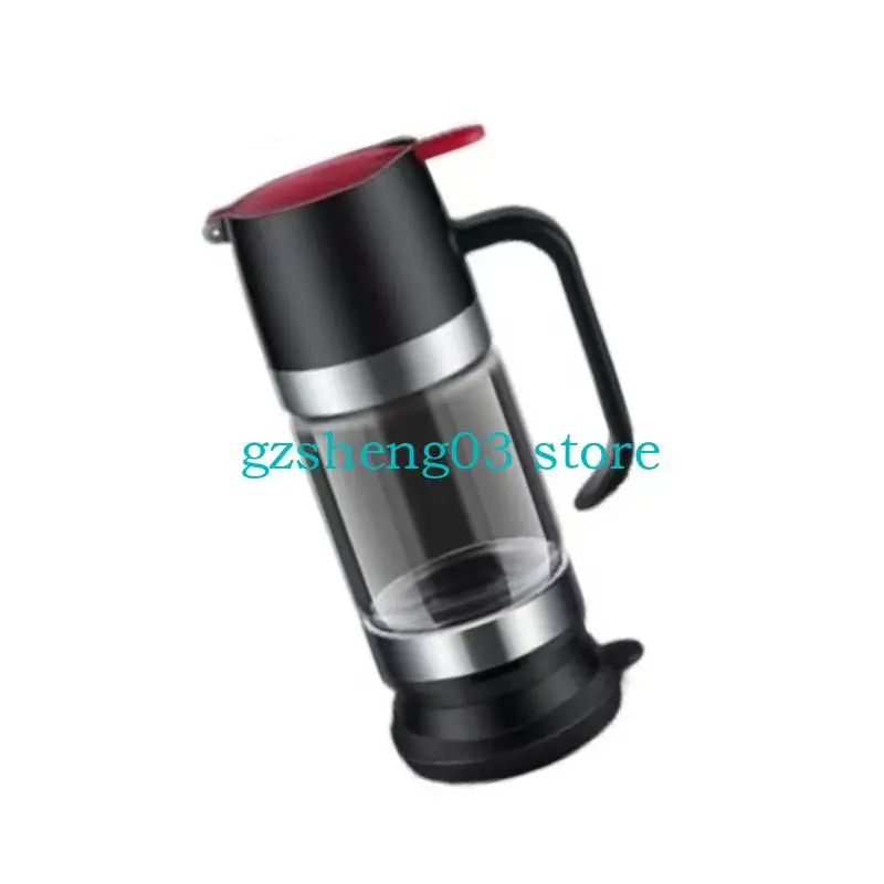 

U75C Stylish Clear Glass Honeys Dispenser with Handle Large Capacity Syrup Holder Jar