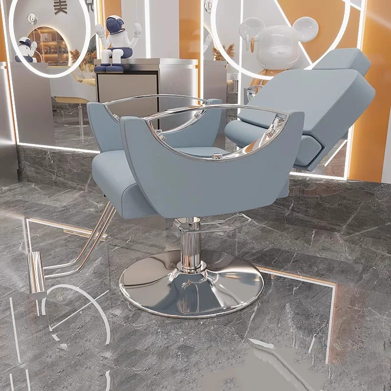 Para luxo moderno cadeira de barbeiro cabeleireiro profissional equipamentos beleza salão cadeira estilo reclinável poltrona da barbeiro furni