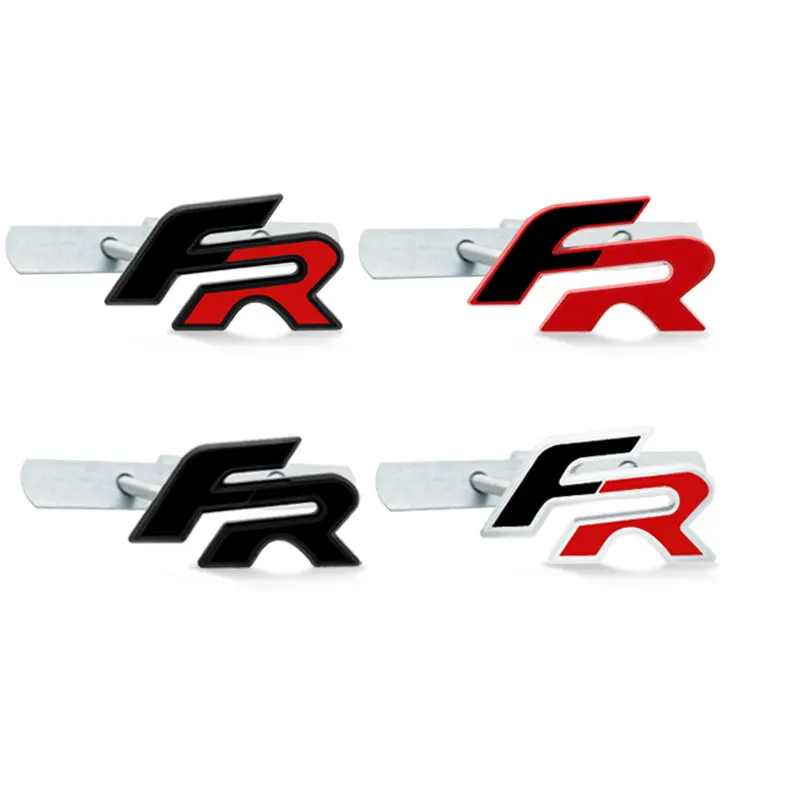 Car Decor 3D Metal FR Logo Side Fender Rear Trunk Sticker Front Grill Emblem Decal Decor For Leon Cupra Ibiza Altea Exeo Accesso