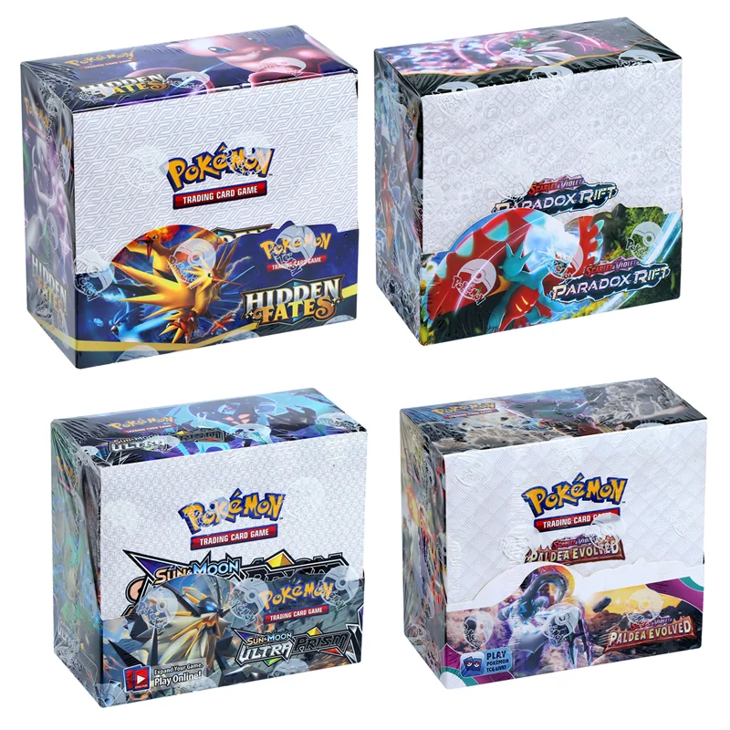 360 cartas Pokémon Juego Evoluciones Destinos Ocultos Ultra Prisma Paldea Evolucionado Paradox Rift Inglés Booster Carta de Transacción de Batalla