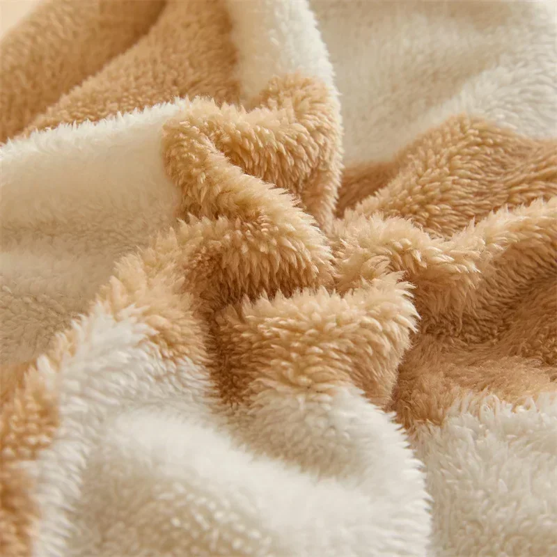 Super Thick Quilt Blankets Soft Artificial Lamb Cashmere Weighted Blanket Fluffy Winter Warm Duvet Comforter Quilt Stitch 이불 이불