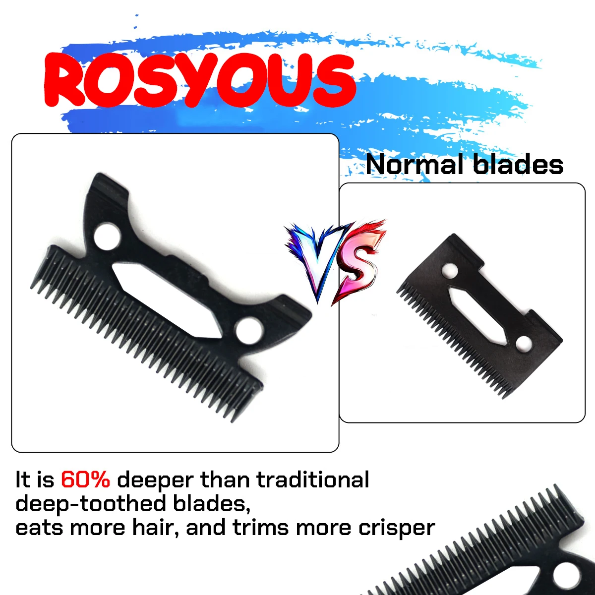 ماكينة قص الشعر الاحترافية من ROSYOUS شفرة أزمة أصلية قابلة للاستبدال لـ BRD 106 FA1C M3C WMARK X1、2020C、M10、8148、JC06 Mac