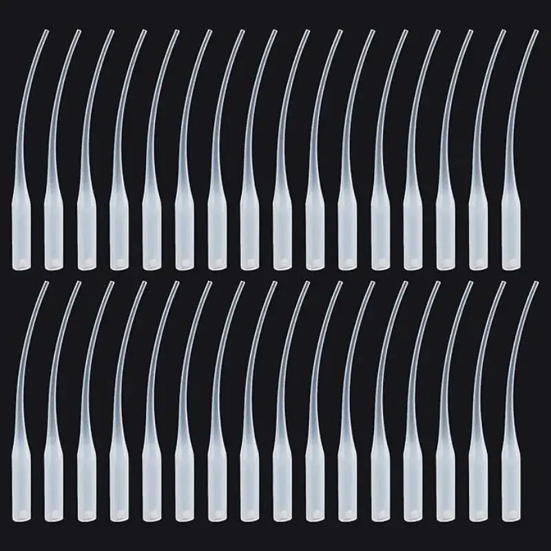 Glue Tips, 100pcs Plastic Glue Micro-Tips Glue Extender Precision CA Glue Applicator for Arts Crafts Hobby Projects Guitar