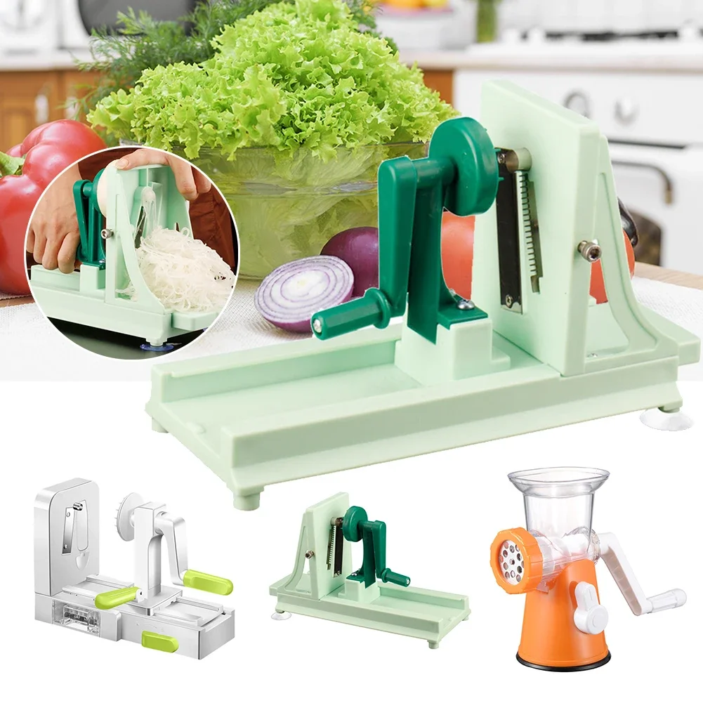 Manueller Gemüse-Spiralschneider, Gemüse- und Kohlhacker, rutschfest, japanischer Salat, zum Schneiden von Kohl, geschreddertes Sauerkraut-Schneider-Werkzeug