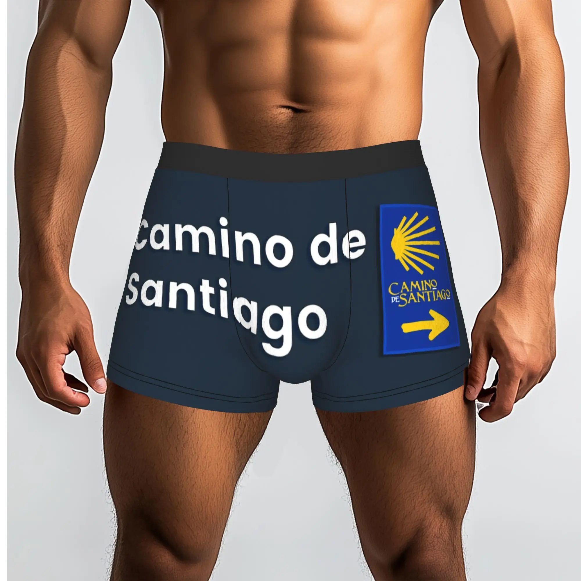 Custom Santiago de Compostela Camino Boxers Shorts Men's  Briefs Underwear Fashion Underpants