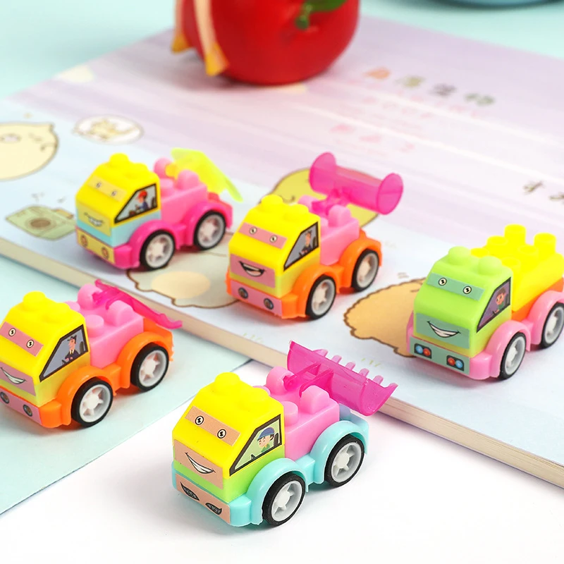 5/10/20Pcs Puzzle Building Block Cars Toys DIY Creative Construction Vehicle Kids Baby Shower Birthday Party Gifts Pinata Favors