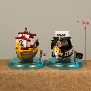 Çocuklar için Anime Tek Parça Aksiyon Figürü, Luffy, Zoro, Sanji, Mini Korsan Gemisi Modeli PVC Koleksiyon Bebek, Hediye, Oyuncak, 8 cm, Set başına 8 Geminin ilk 10 satışı, luffy-no. 9