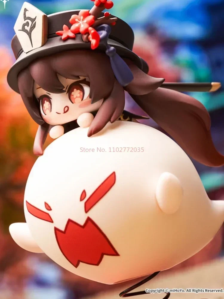 Figura de acción de Anime Genshin Impact Hu Tao, modelo de estatua de Pvc, juguetes de adorno de escritorio, regalo genuino