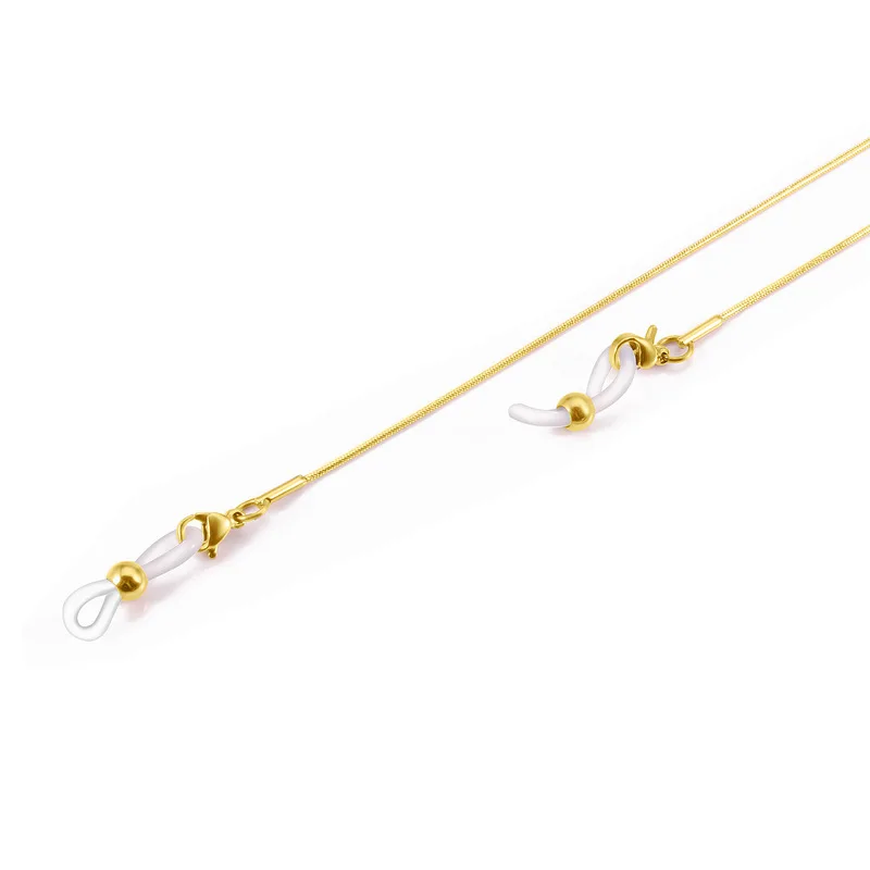 

Sunglasses titanium steel hanging chain does not fade, and the chain hanging neck prevents it from falling off.