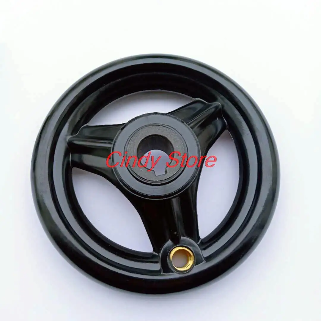 1pcs Black Milling Machine Lathe CNC  Spoked Hand Wheel Wavy Round bakelite three handwheel 100/125/160/200/250mm