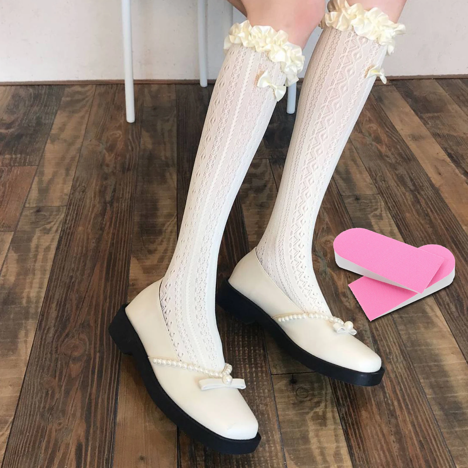 

Invisible Height-enhancing EVA Heel Lift Inserts Pink Soft Shoe Pads for Women Shock Absorbing Insoles Versatile Use Durability