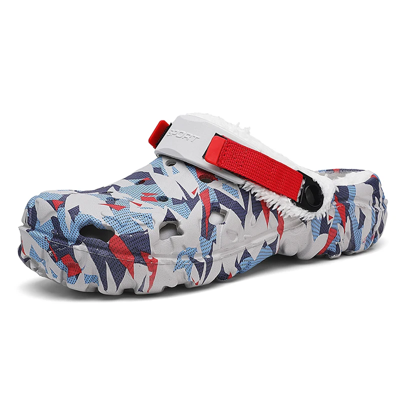 Neue Herren-Winterhausschuhe, bequeme warme Hausschuhe, abnehmbare Sommersandalen, lässige rutschfeste Plüsch-Fellhausschuhe für Herren – Detail 4