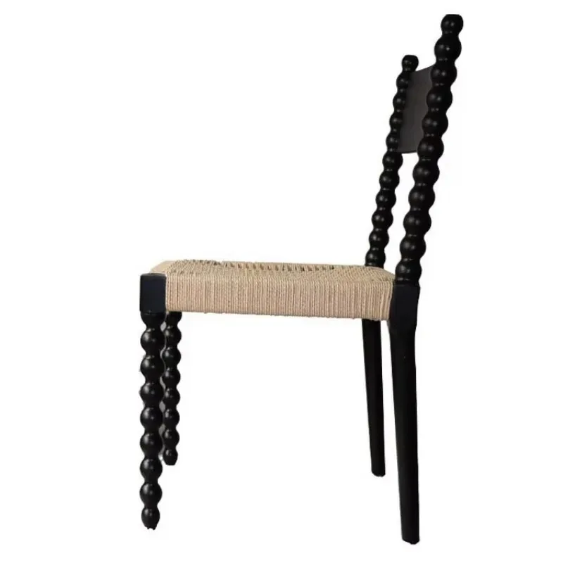 【2026】أثاث خارجي حديث، فندق حديقة، مطعم، كراسي طعام بحبل أرجل خشبية