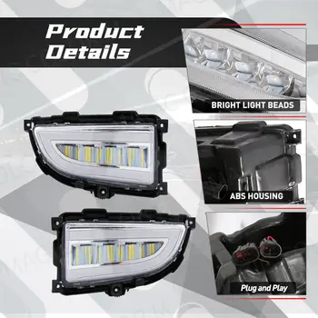 適用於三菱藍瑟 2004 2005 2006 的 LED 日行燈/頭燈,白/黃三色方向燈/前保險桿霧燈,12V 6 最佳銷售 2005款三菱藍瑟 - №1