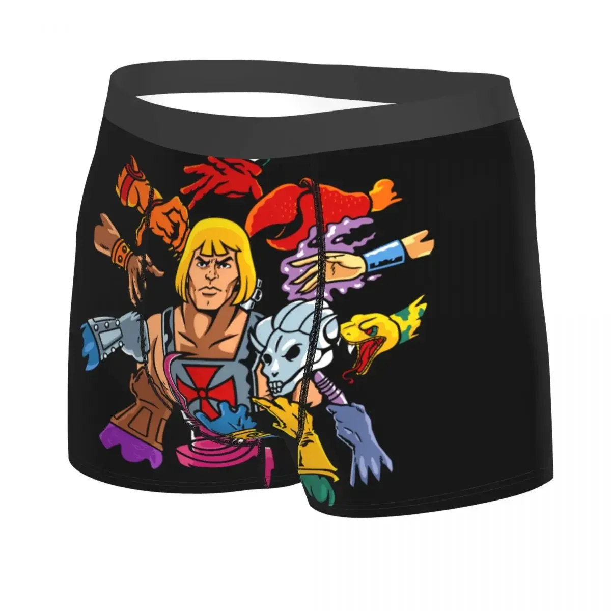 Funny He-Man Masters Of The Universe Underwear Men Breathable Eternia Boxer Briefs Shorts Panties Soft Underpants For Male