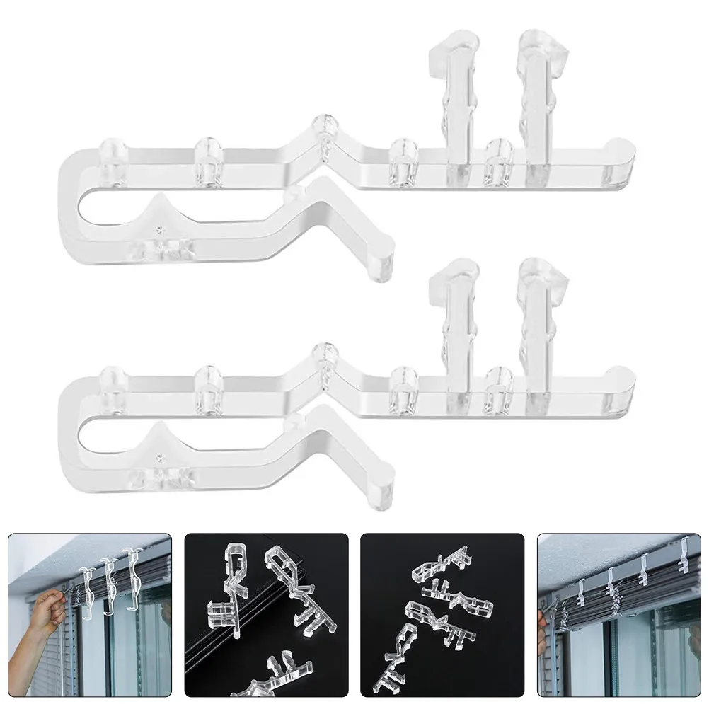 12Pcs Clear Blind Valance Clips for Vertical Blinds Reliable Replacement Clips Easy to Install Window Blind Repair Accessories