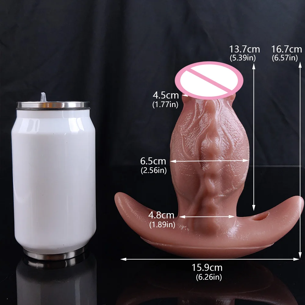 FAAK التحكم اللاسلكي تهتز يمكن ارتداؤها سميكة المكونات الشرج قضيب جلدي واقعية سيليكون قضبان اصطناعية هزاز BDSM لعبة الجنس للرجال النساء #4