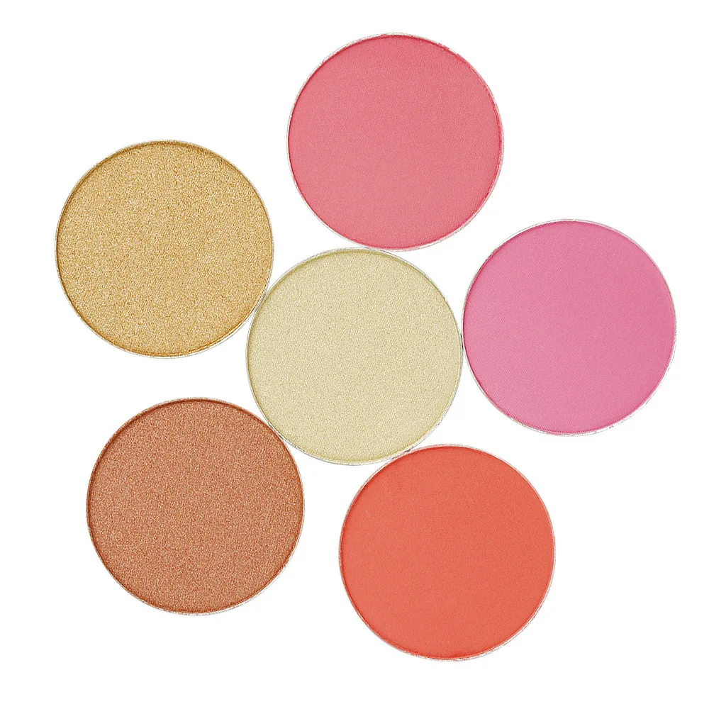 Palette de fards à joues à reflets 6 couleurs, marque privée, Contour végétalien, éclaircissant longue durée, maquillage personnalisé tridimensionnel, vente en gros